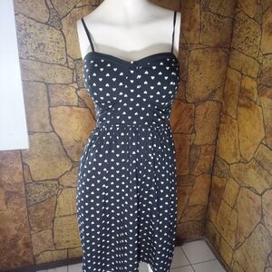 Black Heart Print Women's Dress